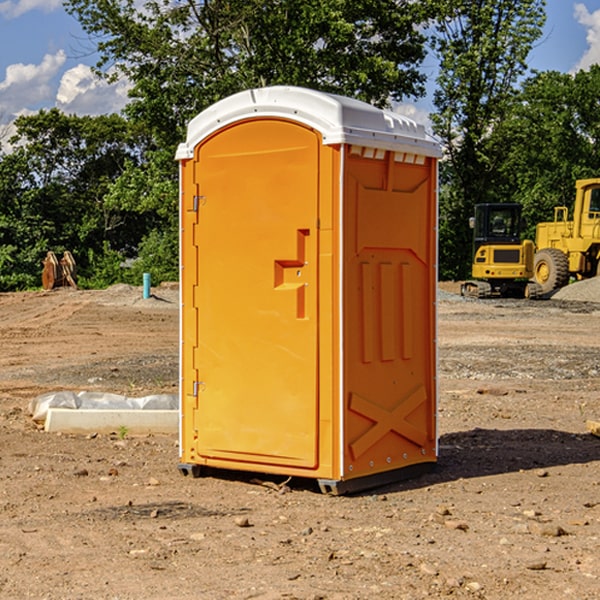 how often are the porta potties cleaned and serviced during a rental period in Hudgins